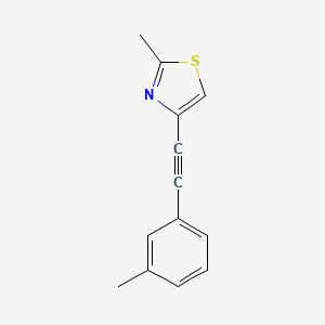 molecular formula C13H11NS B10841874 2-Methyl-4-(m-tolylethynyl)thiazole 