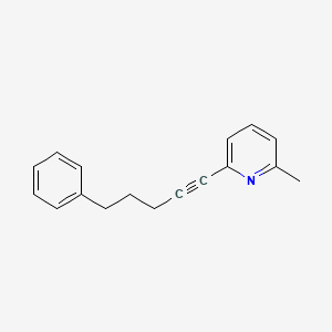 molecular formula C17H17N B10841884 2-Methyl-6-(5-phenylpent-1-ynyl)pyridine CAS No. 851854-15-4