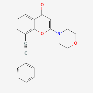 molecular formula C21H17NO3 B10841912 2-morpholino-8-(2-phenylethynyl)-4H-chromen-4-one 