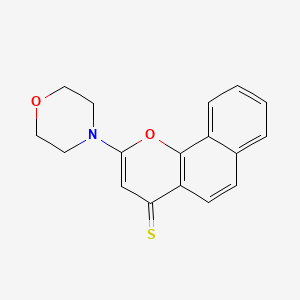 molecular formula C17H15NO2S B10842005 2-Morpholin-4-yl-benzo[h]chromene-4-thione 