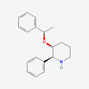 molecular formula C19H23NO B10842096 2-Phenyl-3-(1-phenyl-ethoxy)-piperidine 