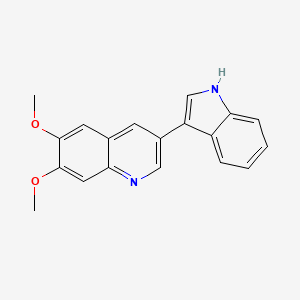 molecular formula C19H16N2O2 B10842177 3-(1H-indol-3-yl)-6,7-dimethoxy-quinoline 