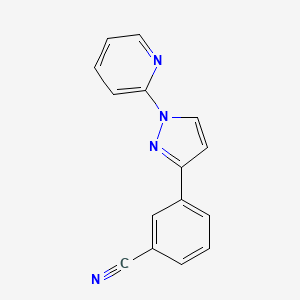 molecular formula C15H10N4 B10842181 3-(1-Pyridin-2-yl-1H-pyrazol-3-yl)-benzonitrile 