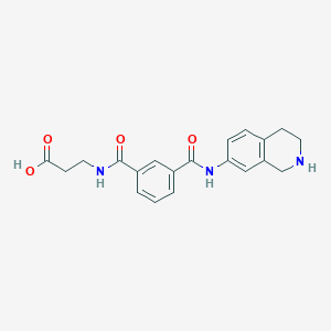 molecular formula C20H21N3O4 B10842291 3-(3-(Carbamoyl)benzamido)propanoic acid 