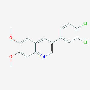 molecular formula C17H13Cl2NO2 B10842294 3-(3,4-Dichloro-phenyl)-6,7-dimethoxy-quinoline 