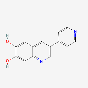 molecular formula C14H10N2O2 B10842304 3-Pyridin-4-yl-quinoline-6,7-diol 