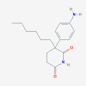 molecular formula C17H24N2O2 B10842423 3-(4-Amino-phenyl)-3-hexyl-piperidine-2,6-dione 