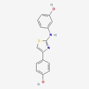 molecular formula C15H12N2O2S B10842433 3-(4-(4-Hydroxyphenyl)thiazol-2-ylamino)phenol 