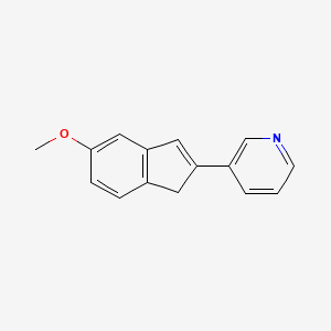 molecular formula C15H13NO B10842483 3-(5-methoxy-1H-inden-2-yl)pyridine 