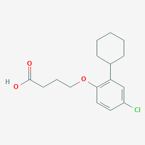 molecular formula C16H21ClO3 B10843566 4-(4-Chloro-2-cyclohexylphenoxy)butanoic acid 