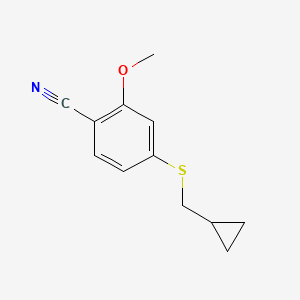 4-(Cyclopropylmethylthio)-2-methoxybenzonitrile