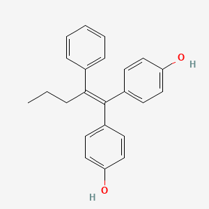 molecular formula C23H22O2 B10843927 4-[1-(4-Hydroxyphenyl)-2-phenylpent-1-enyl]phenol 