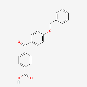 molecular formula C21H16O4 B10843956 4-[4-Benzyloxy)benzoyl]benzoic acid 