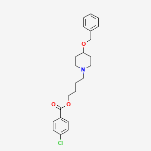 molecular formula C23H28ClNO3 B10843962 4-[4-(Benzyloxy)piperidino]butyl-4-chlorobenzoate 