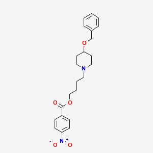 molecular formula C23H28N2O5 B10843986 4-[4-(Benzyloxy)piperidino]butyl-4-nitrobenzoate 