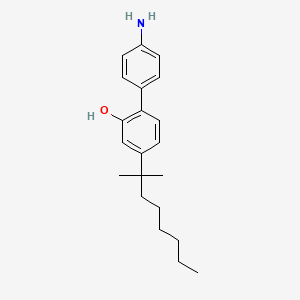 molecular formula C21H29NO B10844007 4''-Amino-4-(1,1-dimethyl-heptyl)-biphenyl-2-ol 