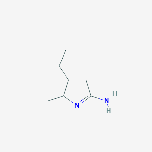 molecular formula C7H14N2 B10844018 4-Ethyl-5-methyl-pyrrolidin-(2Z)-ylideneamine 