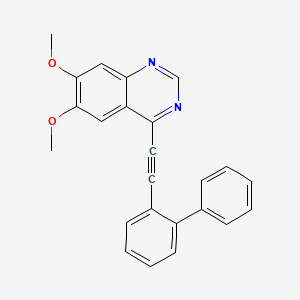 molecular formula C24H18N2O2 B10844096 4-Biphenyl-2-ylethynyl-6,7-dimethoxy-quinazoline 