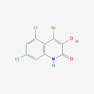 molecular formula C9H4BrCl2NO2 B10844110 4-bromo-5,7-dichloro-3-hydroxy-1H-quinolin-2-one 