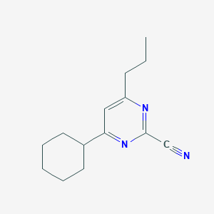 molecular formula C14H19N3 B10844156 4-Cyclohexyl-6-propylpyrimidine-2-carbonitrile 