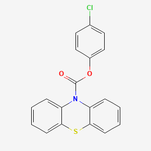 molecular formula C19H12ClNO2S B10844176 4-chlorophenyl 10H-phenothiazine-10-carboxylate 