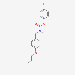 molecular formula C18H20FNO3 B10844192 4-Fluorophenyl 4-butoxybenzylcarbamate 