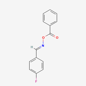 molecular formula C14H10FNO2 B10844204 4-fluorobenzaldehyde O-benzoyloxime 