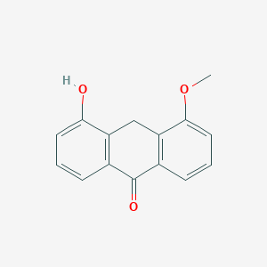 molecular formula C15H12O3 B10844225 4-hydroxy-5-methoxy-10H-anthracen-9-one 