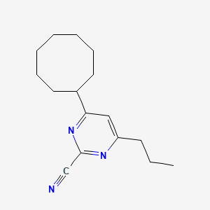 molecular formula C16H23N3 B10844248 4-Cyclooctyl-6-propylpyrimidine-2-carbonitrile 