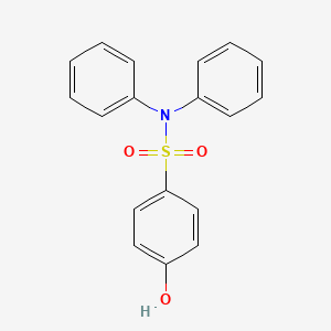 molecular formula C18H15NO3S B10844277 4-hydroxy-N,N-diphenylbenzenesulfonamide 