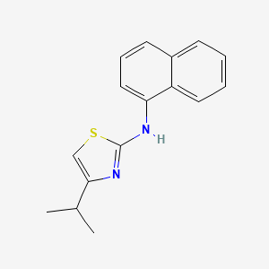 molecular formula C16H16N2S B10844288 4-isopropyl-N-(naphthalen-1-yl)thiazol-2-amine 