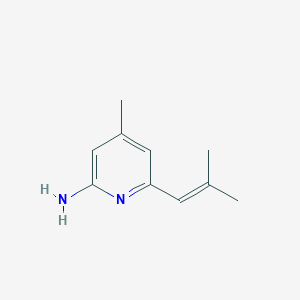 molecular formula C10H14N2 B10844299 4-Methyl-6-(2-methylprop-1-enyl)pyridin-2-amine CAS No. 1146620-61-2