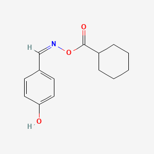 molecular formula C14H17NO3 B10844334 4-Hydroxybenzaldehyde O-(Cyclohexylcarbonyl)oxime 