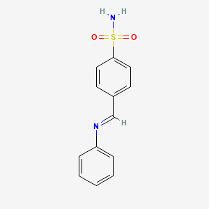 molecular formula C13H12N2O2S B10844377 4-Phenyliminomethyl-benzenesulfonamide 