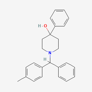 molecular formula C25H27NO B10844381 4-Phenyl-1-(phenyl(p-tolyl)methyl)piperidin-4-ol 