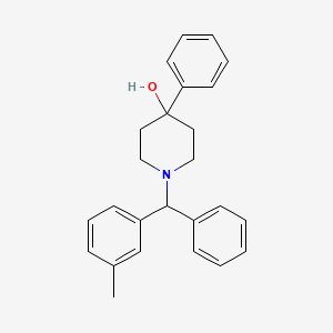 molecular formula C25H27NO B10844399 4-Phenyl-1-(phenyl(m-tolyl)methyl)piperidin-4-ol 