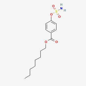 molecular formula C15H23NO5S B10844417 4-Sulfamoyloxy-benzoic acid octyl ester 