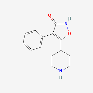 molecular formula C14H16N2O2 B10844419 4-Phenyl-5-(4-piperidyl)-3-isoxazolol 