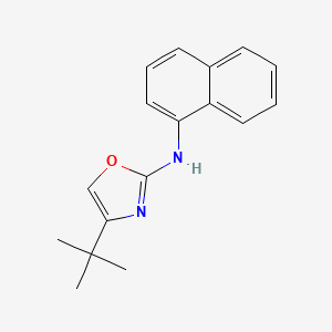 molecular formula C17H18N2O B10844462 4-tert-butyl-N-(naphthalen-1-yl)oxazol-2-amine 