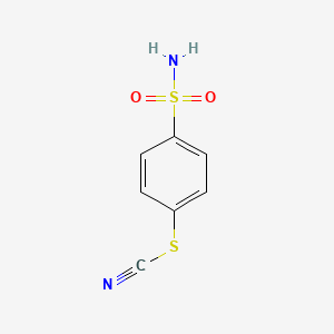 molecular formula C7H6N2O2S2 B10844479 4-Thiocyanato-benzenesulfonamide 