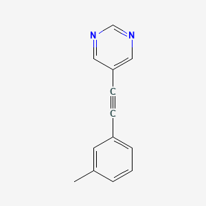 molecular formula C13H10N2 B10844516 5-(M-Tolylethynyl)Pyrimidine 