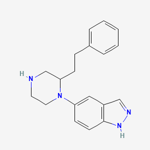 molecular formula C19H22N4 B10844522 5-(2-phenethylpiperazin-1-yl)-1H-indazole 