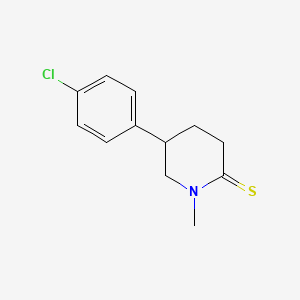 molecular formula C12H14ClNS B10844533 5-(4-Chloro-phenyl)-1-methyl-piperidine-2-thione 