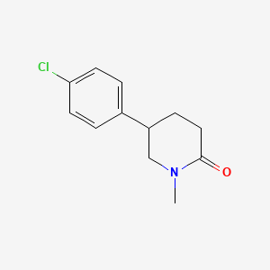 molecular formula C12H14ClNO B10844535 5-(4-Chloro-phenyl)-1-methyl-piperidin-2-one 