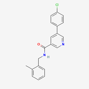 molecular formula C20H17ClN2O B10844541 5-(4-chlorophenyl)-N-(2-methylbenzyl)nicotinamide 