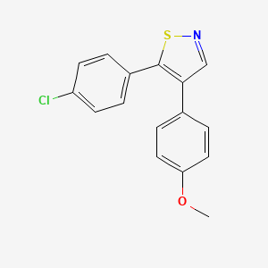 molecular formula C16H12ClNOS B10844553 5-(4-Chlorophenyl)-4-(4-methoxyphenyl)isothiazole 