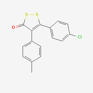 molecular formula C16H11ClOS2 B10844581 5-(4-Chlorophenyl)-4-p-tolyl-3H-1,2-dithiol-3-one 