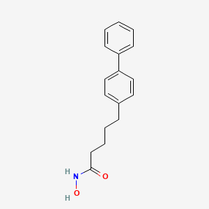 molecular formula C17H19NO2 B10844600 5-(Biphenyl-4-yl)-pentanoic acid N-hydroxyamide 