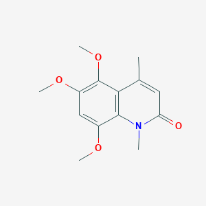 molecular formula C14H17NO4 B10844608 5,6,8-Trimethoxy-1,4-dimethylquinolin-2(1H)-one 