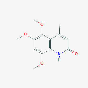 molecular formula C13H15NO4 B10844619 5,6,8-Trimethoxy-4-methylquinolin-2(1H)-one 